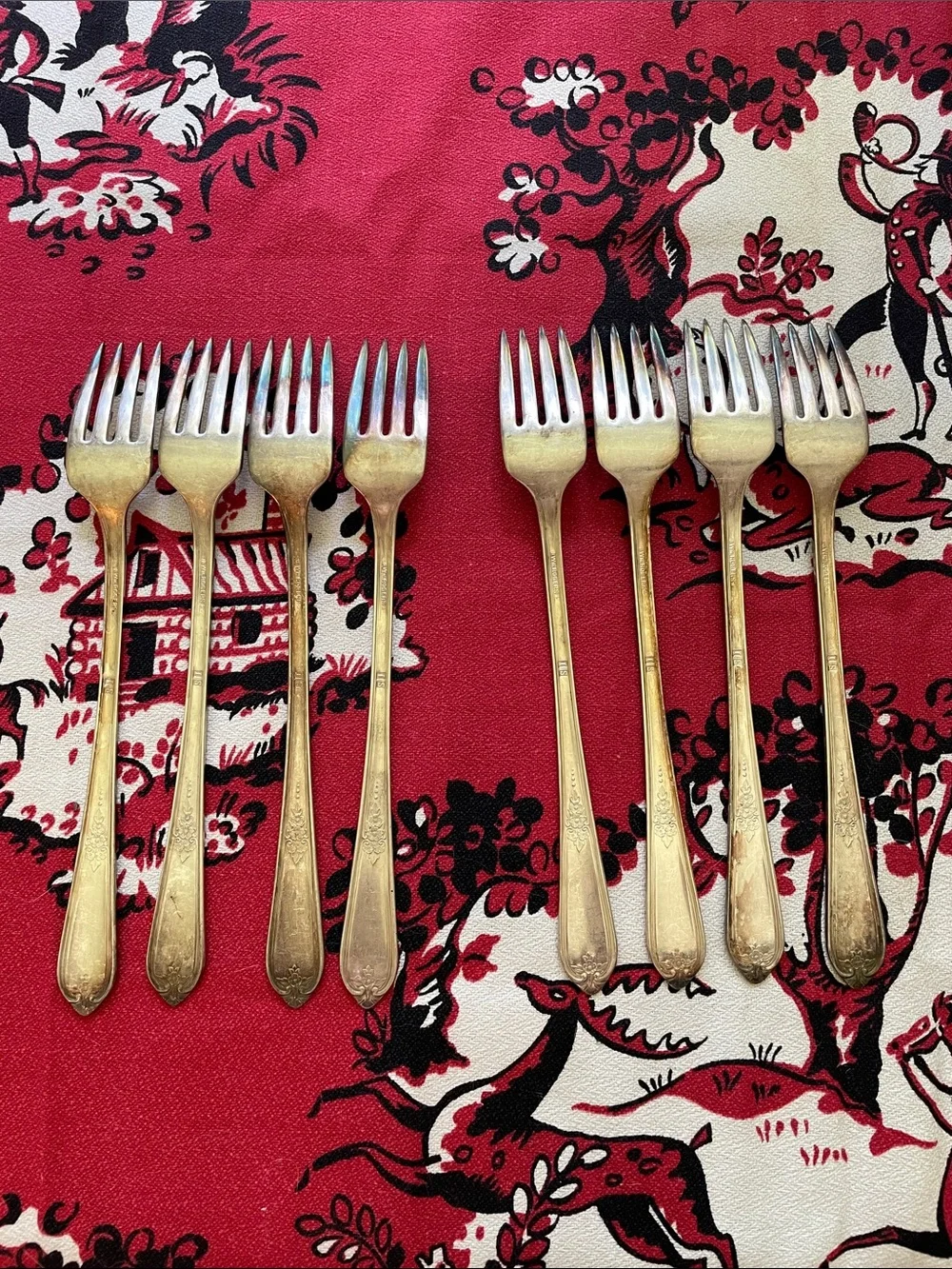 Set of 8 antique William Rogers forks